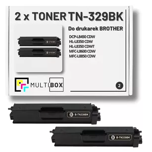 Toner do BROTHER TN329BK 2-pak Black Multibox zamiennik