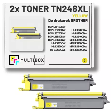 Toner do BROTHER TN248XLY 2-pak Yellow Multibox zamiennik