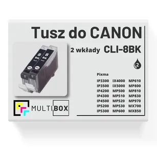 2-PAK Multibox Tusz do CANON CLI8BK 0620B001 black zamiennik