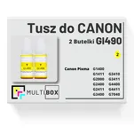 2-PAK Multibox Tusz do CANON GI490Y yellow zamiennik - 3