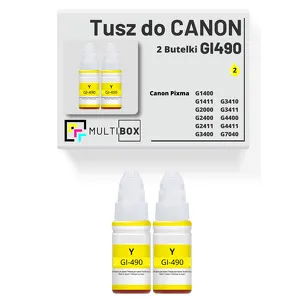 2-PAK Multibox Tusz do CANON GI490Y yellow zamiennik