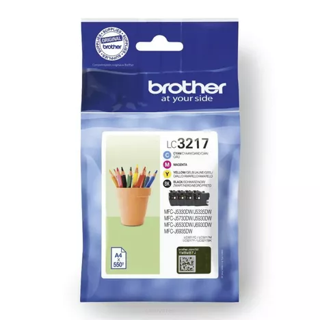 BROTHER tusz LC3217VAL oryginalny 4-pak CMYK 4x550 stron