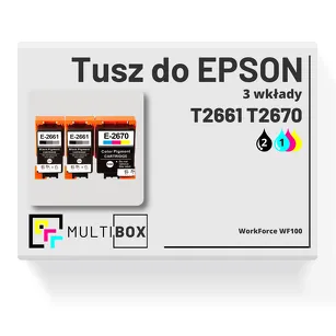 Tusz do EPSON T2661 + T2670 3-pak black / color zamiennik Multibox