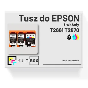 3-PAK Multibox Tusz do EPSON T2661 + T2670 black / color zamiennik