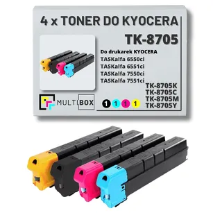 4-PAK Multibox Toner do KYOCERA TK8705 TASKALFA 6550ci 6551ci 7550ci 7551ci 70,0K/3x30,0K CMYK zamiennik