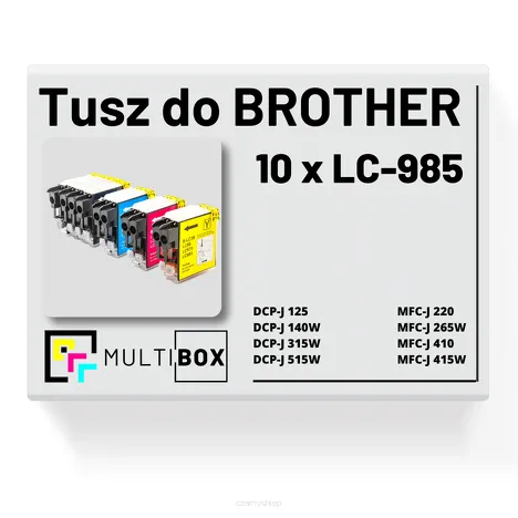 10-PAK Multibox Tusz do BROTHER LC985