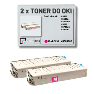 2-PAK Multibox Toner do OKI C5600 C5700 43381906 magenta zamiennik