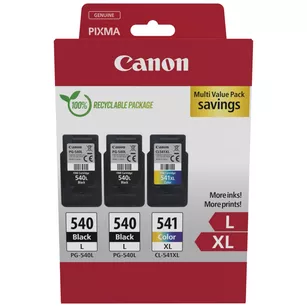 Canon Tusz PG540L CL541XL 5224B017 oryginalny 2 x black + color 3-pak