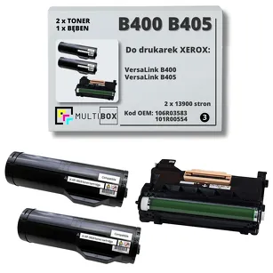 3-PAK Multibox 2x Toner + 1x Bęben do XEROX B400 B405 106R03583 101R00554 2x13.9K/65.0K zamiennik