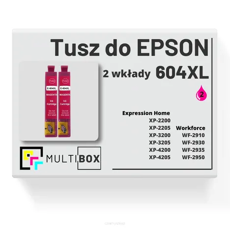 2-PAK Multibox Tusz do EPSON 604XL T10H3 C13T10H34010 magenta zamiennik