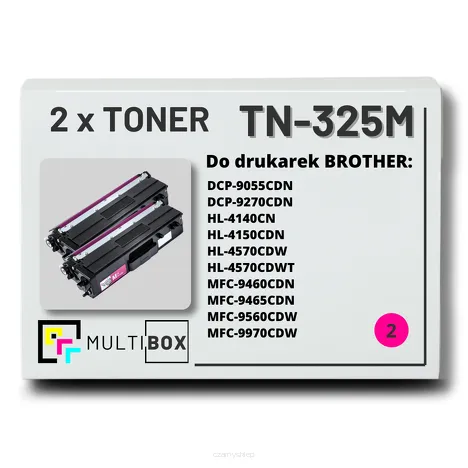 2-PAK Multibox Toner do BROTHER TN325M Magenta zamiennik