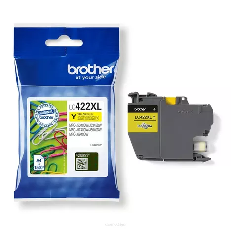 BROTHER tusz LC422XLY oryginalny yellow 1500 stron