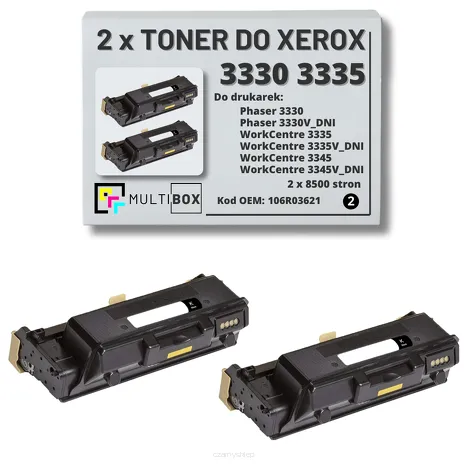 2-PAK Multibox Toner do XEROX 3330 3335 106R03621 8.5K zamiennik