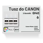 3-PAK Multibox Tusz do CANON GI40BK black zamiennik - 2