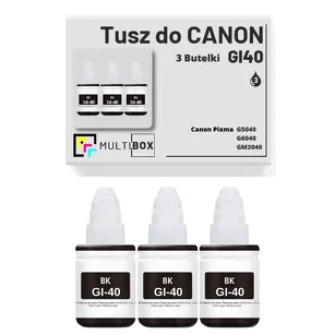 3-PAK Multibox Tusz do CANON GI40BK black zamiennik