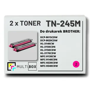 2-PAK Multibox Toner do BROTHER TN245M Magenta zamiennik