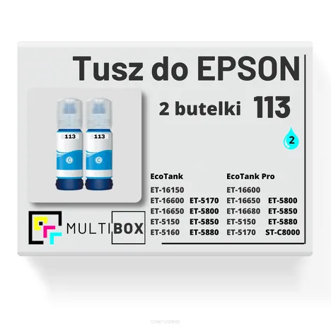 2-PAK Multibox Tusz do EPSON 113 T06B2 C13T06B240 cyan zamiennik