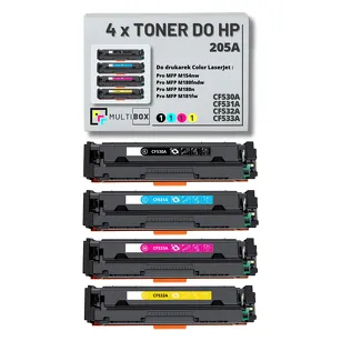 4-PAK Multibox Toner do HP 205A CMYK CF530A CF531A CF532A CF533A zamiennik