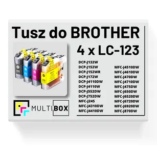 4-PAK Multibox Tusz do BROTHER LC123