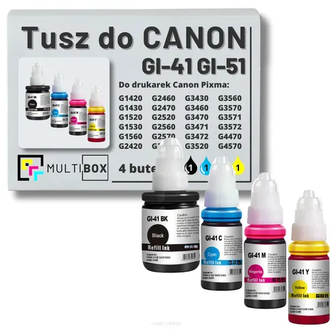 4-PAK Multibox tusz do CANON GI41 GI51 black / cyan / magenta / yellow zamiennik