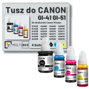 4-PAK Multibox tusz do CANON GI41 GI51 black / cyan / magenta / yellow zamiennik