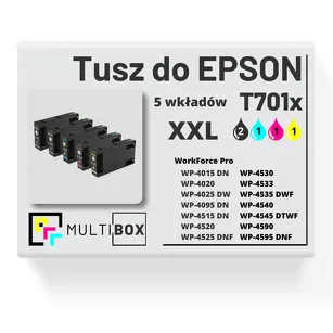 Tusz do EPSON T7011 T7012 T7013 T7014 XXL 5-pak cyan / magenta / yellow / black zamiennik Multibox