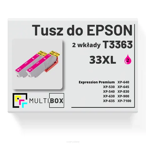 2-PAK Multibox Tusz do EPSON 33XL T3363 C13T33614010 magenta zamiennik