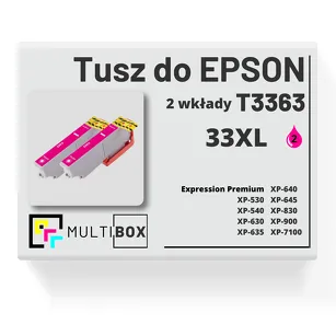 Tusz do EPSON 33XL T3363 C13T33614010 2-pak magenta zamiennik Multibox