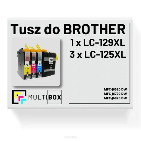 4-PAK Multibox Tusz do BROTHER LC129XL LC125XL