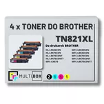 5-PAK Multibox Toner do BROTHER TN821XL CMYK zamiennik - 2