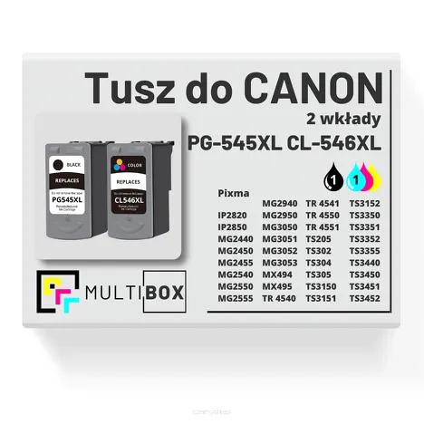 2-PAK Multibox Tusz do CANON PG545XL CL546XL black / color zamiennik