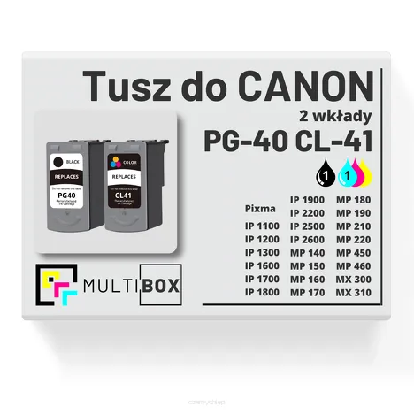 2-PAK Multibox Tusz do CANON PG40 CL41 black / color zamiennik