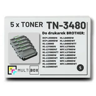 Toner do BROTHER TN-3480 5-pak Multibox zamiennik