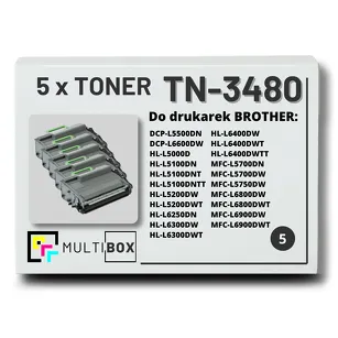 5-PAK Multibox Toner do BROTHER TN3480 zamiennik