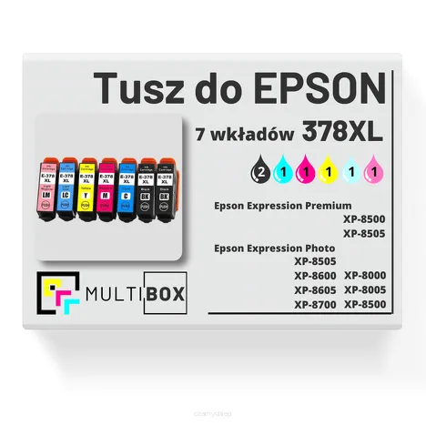 7-PAK Multibox Tusz do EPSON 378XL T3791 T3792 T3793 T3794 T3795 T3796 cyan / magenta / yellow / black / light Cyan / light magenta zamiennik