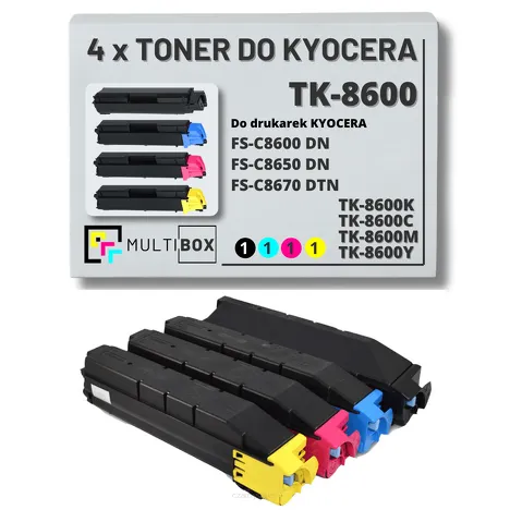 4-PAK Multibox Toner do KYOCERA TK8600 FS8600 8650 30,0K/3x20,0K CMYK zamiennik