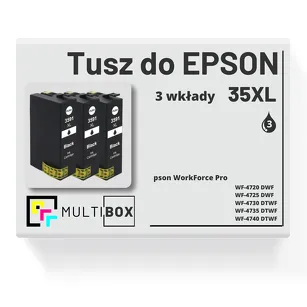Tusz do EPSON 35XL T3591 C13T35914010 3-pak black zamiennik Multibox