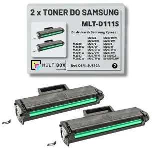 2-PAK Multibox Toner do SAMSUNG M2020 M2022 M2070 MLTD111S SU810A 1K Zamiennik
