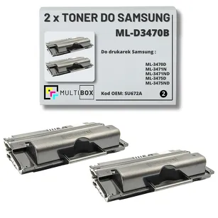 2-PAK Multibox Toner do SAMSUNG ML3470 ML3471 MLD3470B SU672A 10K Zamiennik