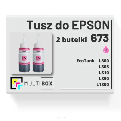 2-PAK Multibox Tusz do EPSON 673 T6736 C13T67364A light magenta zamiennik