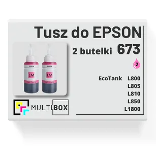 2-PAK Multibox Tusz do EPSON 673 T6736 C13T67364A light magenta zamiennik