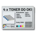 4-PAK Multibox Toner do OKI C801 C821 black/cyan/magenta/yellow zamiennik - 2