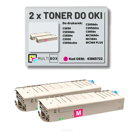 2-PAK Multibox Toner do OKI C5850 C5950 MC560 43865722 magenta zamiennik