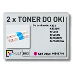 2-PAK Multibox Toner do OKI C332 MC363 46508710 magenta zamiennik - 2