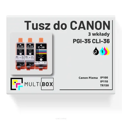 3-PAK Multibox Tusz do CANON PGI35 CLI36 black / color zamiennik