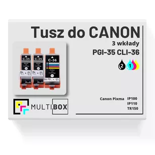 Tusz do CANON PGI35 CLI36 3-pak black / color zamiennik Multibox