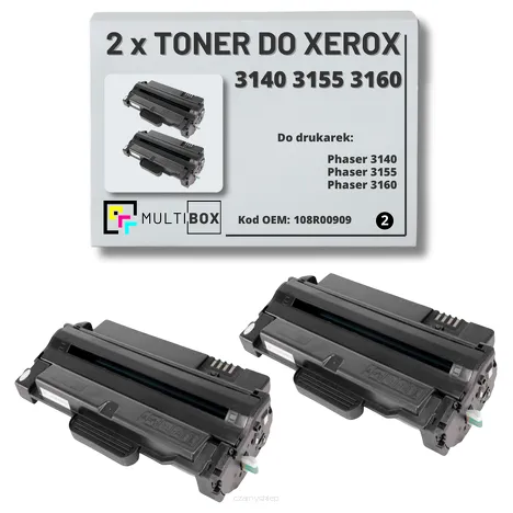 2-PAK Multibox Toner do XEROX 3140 3155 3160 108R00909 2.5K zamiennik