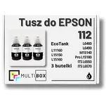 3-PAK Multibox Tusz do EPSON 112 T06C1 C13T06C14A black zamiennik - 2