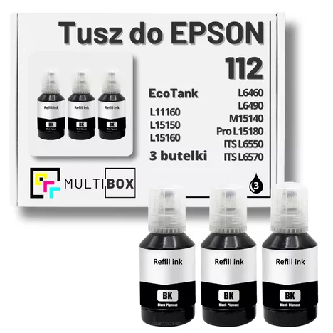 Tusz do EPSON 112 T06C1 C13T06C14A 3-pak black zamiennik Multibox