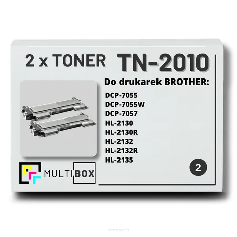 2-PAK Multibox Toner do BROTHER TN2010 zamiennik